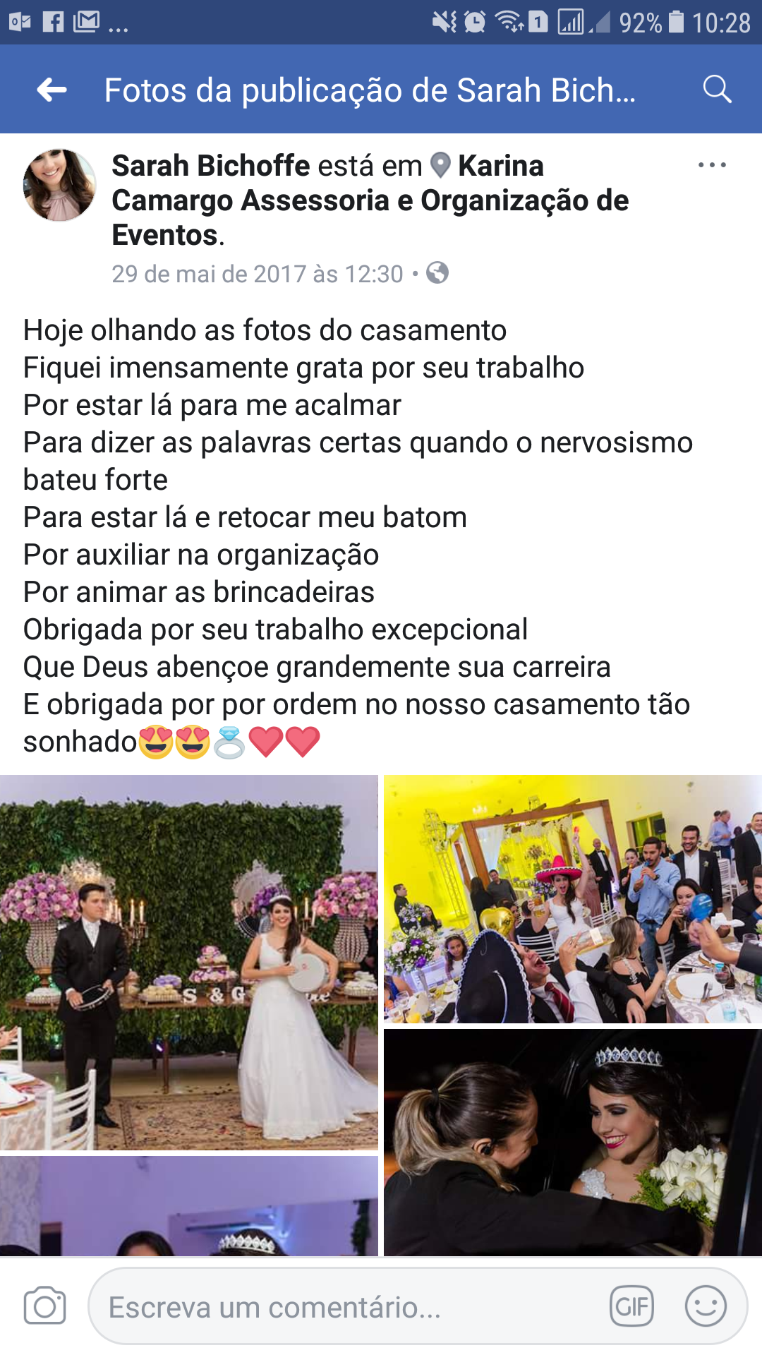 Depoimento de Sarah Bichoffe